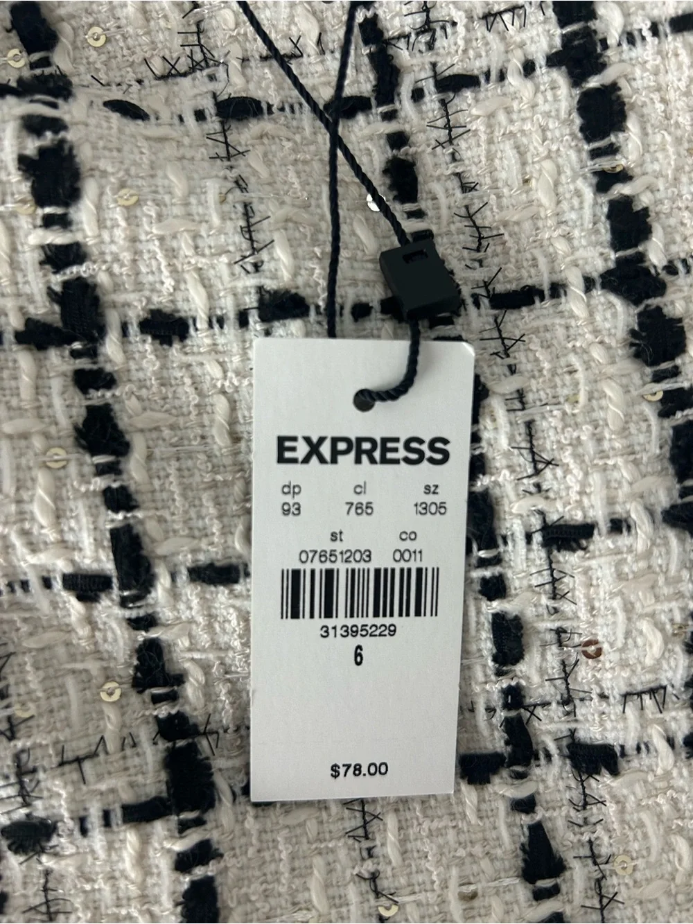 Express plaid tweed
